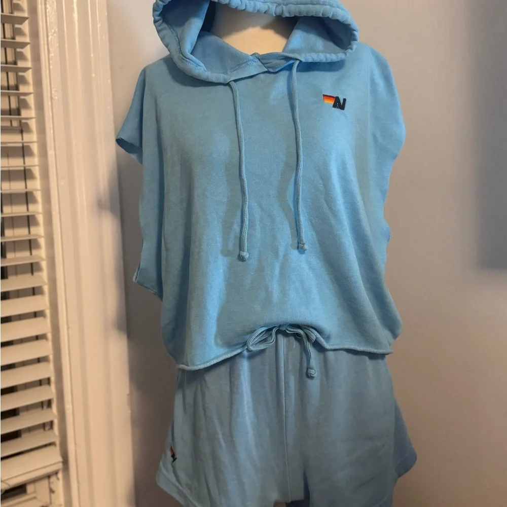 Aviator Nation Light Blue Women's Shorts - Picture 2 of 7